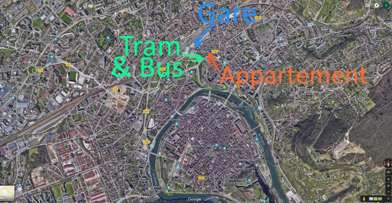 Bnbesak La Gare Viotte เบอซองซง ภายนอก รูปภาพ